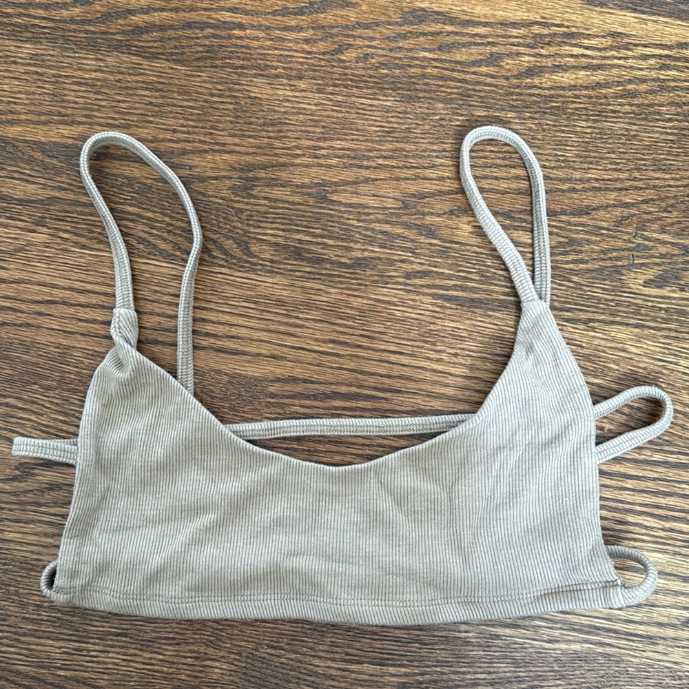 JOAH BROWN CAGE BRA